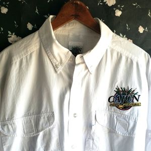 Cajun Fishing Adventures Fishing Shirt Vented Men's XL Roll Tab White